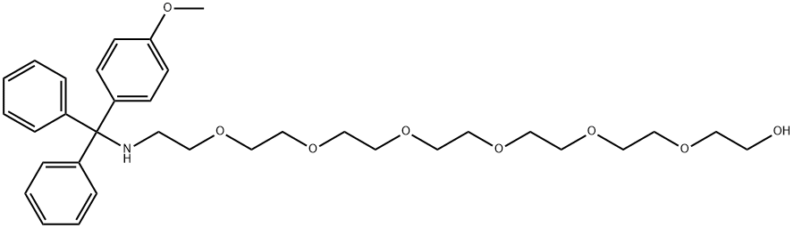 (4-甲氧基苯基)二苯甲胺基-七聚乙二醇 结构式