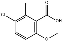 3-chloro-6-methoxy-2-methylbenzoic acid 结构式