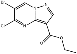 ethyl 6-bromo-5-chloropyrazolo[1,5-a]pyrimidine-3-carboxylate 结构式