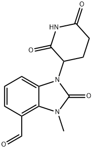 1-(2,6-二氧代哌啶-3-基)-3-甲基-2-氧代-2,3-二氢-1H-苯并[D]咪唑-4-甲醛 结构式