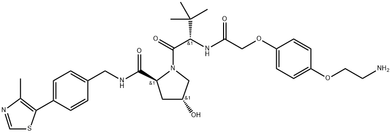 VH032-O-Ph-PEG1-NH2 结构式