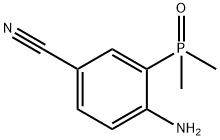 4-氨基-3-(二甲基磷酰基)苄腈 结构式