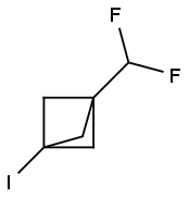 1-(二氟甲基)-3-碘双环[1.1.1]戊烷 结构式