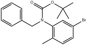 tert-Butyl benzyl(5-bromo-2-methylphenyl)carbamate 结构式