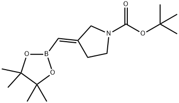 3-（（（硼酸酯基）亚甲基）吡咯烷-1-羧酸叔丁酯 结构式