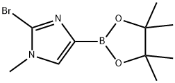 1H-Imidazole, 2-bromo-1-methyl-4-(4,4,5,5-tetramethyl-1,3,2-dioxaborolan-2-yl)- 结构式