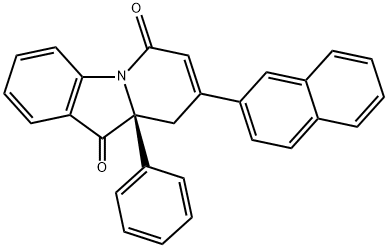 Pyrido[1,2-a]indole-6,10-dione, 9,9a-dihydro-8-(2-naphthalenyl)-9a-phenyl-, (9aS)- 结构式