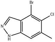 4-溴-5-氯-6-甲基-1H-吲唑 结构式