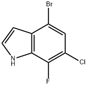 4-溴-6-氯-7-氟-1H吲哚 结构式