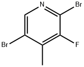 2,5-二溴-3-氟-4-甲基吡啶 结构式