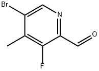 5-溴-3-氟-4-甲基-2-吡啶甲醛 结构式