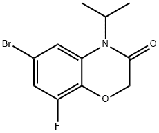 6-bromo-8-fluoro-4-isopropyl-2H-benzo[b][1,4]oxazin-3(4H)-one 结构式
