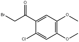 2-溴-1-(2-氯-4,5-二甲氧基苯基)乙酮 结构式