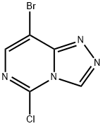 8-溴-5-氯-[1,2,4]三唑并[4,3-C]嘧啶 结构式