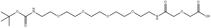 BocNH-PEG4-CH2CH2NHCOCH2OCH2COOH 结构式