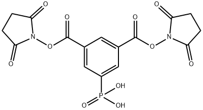 1,3-Benzenedicarboxylic acid, 5-phosphono-, 1,3-bis(2,5-dioxo-1-pyrrolidinyl) ester 结构式