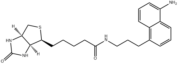 N-(3-(5-氨基萘-1-基)丙基)-5-((3AS,4S,6AR)-2-氧代六氢-1H-噻吩并[3,4-D]咪唑-4-基)戊酰胺 结构式