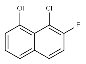 8-氯-7-氟萘-1-醇 结构式