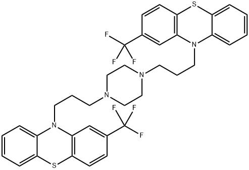 Phenothiazine, 10,10'-[1,4-piperazinediylbis(trimethylene)]bis[2-(trifluoromethyl)- (6CI,8CI) 结构式