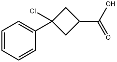 Cyclobutanecarboxylic acid, 3-chloro-3-phenyl- 结构式