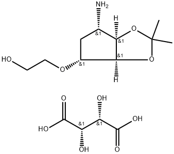替格瑞洛中间体1 D-酒石酸盐 结构式