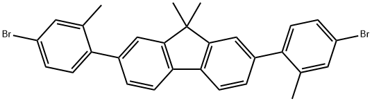 2,7-Bis(4-bromo-2-methylphenyl)-9,9-dimethyl-9H-fluoren 结构式