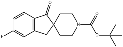 5-氟-1-氧代-1,3-二氢螺[茚-2,4'-哌啶]-1'-羧酸叔丁酯 结构式