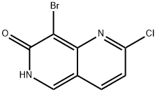 8-溴-2-氯-1,6-萘啶-7(6H)-酮 结构式