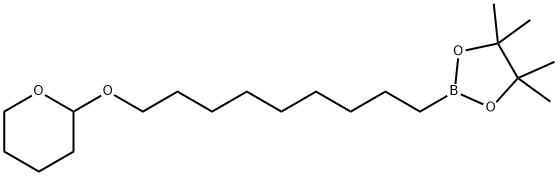 4,4,5,5-四甲基-2-[9-(四氢吡喃-2-基氧基)NON基]-1,3,2-二氧杂硼环戊烷 结构式