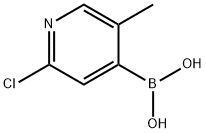 2-氯-5-甲基吡啶-4-硼酸 结构式