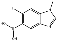 (6-Fluoro-1-methyl-1,3-benzodiazol-5-yl)boronic acid 结构式