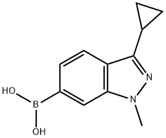 (3-Cyclopropyl-1-methylindazol-6-yl)boronic acid 结构式