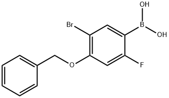 4-(苄氧基)-5-溴-2-氟苯基硼酸 结构式