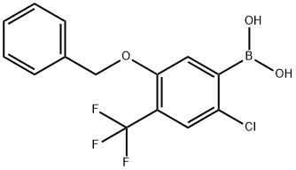 5-(苄氧基)-2-氯-4-(三氟甲基)苯基硼酸 结构式