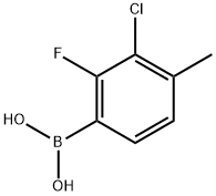 (3-氯-2-氟-4-甲基苯基)硼酸 结构式