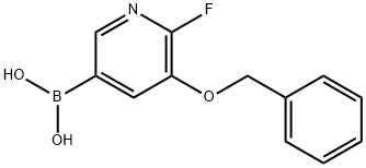 5-(苄氧基)-6-氟吡啶-3-基硼酸 结构式