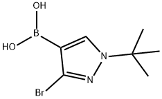 3-Bromo-1-tert-butylpyrazole-4-boronic acid 结构式