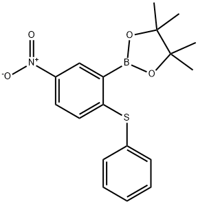 5-Nitro-2-(phenylsulfanyl)phenylboronic acid pinacol ester 结构式