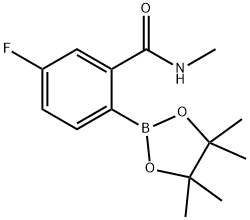 5-Fluoro-n-methyl-2-(tetramethyl-1,3,2-dioxaborolan-2-yl)benzamide 结构式
