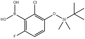 3-[(tert-Butyldimethylsilyl)oxy]-2-chloro-6-fluorophenylboronic acid 结构式