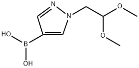 1-(2,2-二甲氧基乙基)吡唑-4-硼酸 结构式