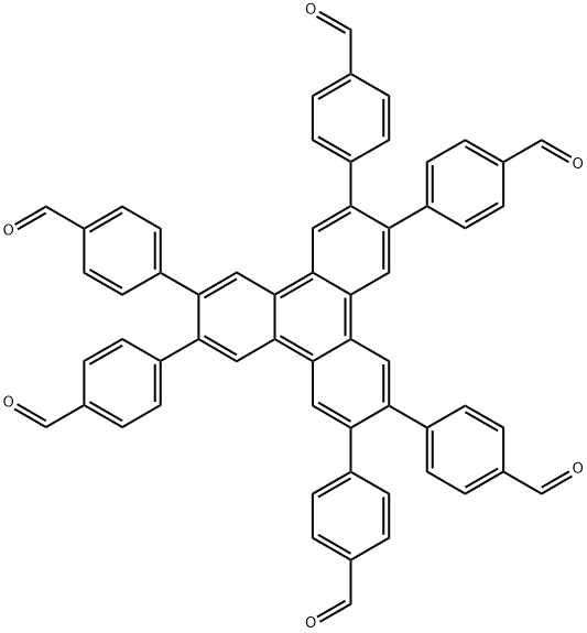 4,4',4'',4''',4'''',4'''''-(triphenylene-2,3,6,7,10,11-hexayl)hexabenzaldehyde 结构式