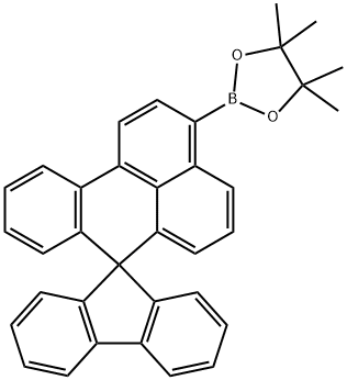 1,3,2-Dioxaborolane, 4,4,5,5-tetramethyl-2-spiro[7H-benz[de]anthracene-7,9'-[9H]fluoren]-3-yl- 结构式