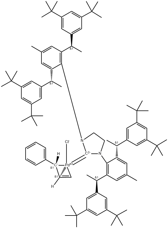 Pd{(R,R,R,R)-DTB-SIPE}(η3-cin)Cl 结构式