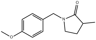 1-[(4-Methoxyphenyl)methyl]-3-methylpyrrolidin-2-one 结构式
