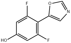 3,5-Difluoro-4-(oxazol-5-yl)phenol 结构式