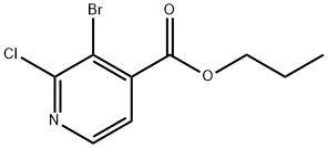 Propyl 3-bromo-2-chloroisonicotinate 结构式