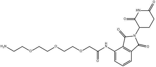 Pomalidomide-PEG3-NH2 结构式