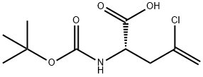 4-Pentenoic acid, 4-chloro-2-[[(1,1-dimethylethoxy)carbonyl]amino]-, (2S)- 结构式