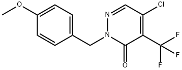 5-氯-2-(4-甲氧基苄基)-4-(三氟甲基)哒嗪-3(2H)-酮 结构式